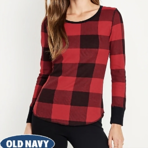 Old Navy Other - 🎉 5/$15 | OLD NAVY | Red and Black Buffalo Check Pajama Top